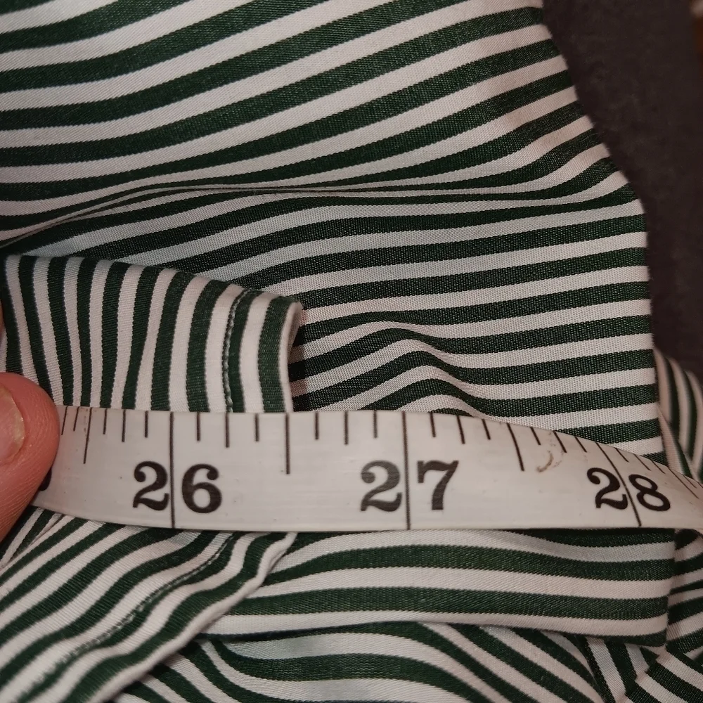 Ralph Lauren Mens Classic Fit Long Sleeve Button Down Shirt L Green Stripe